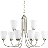 Progress Lighting Gather 9-Light Brushed Nickel Transitional Chandelier