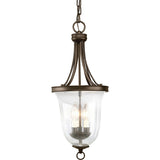 Progress Lighting Seeded 3-Light Antique Bronze Transitional Chandelier