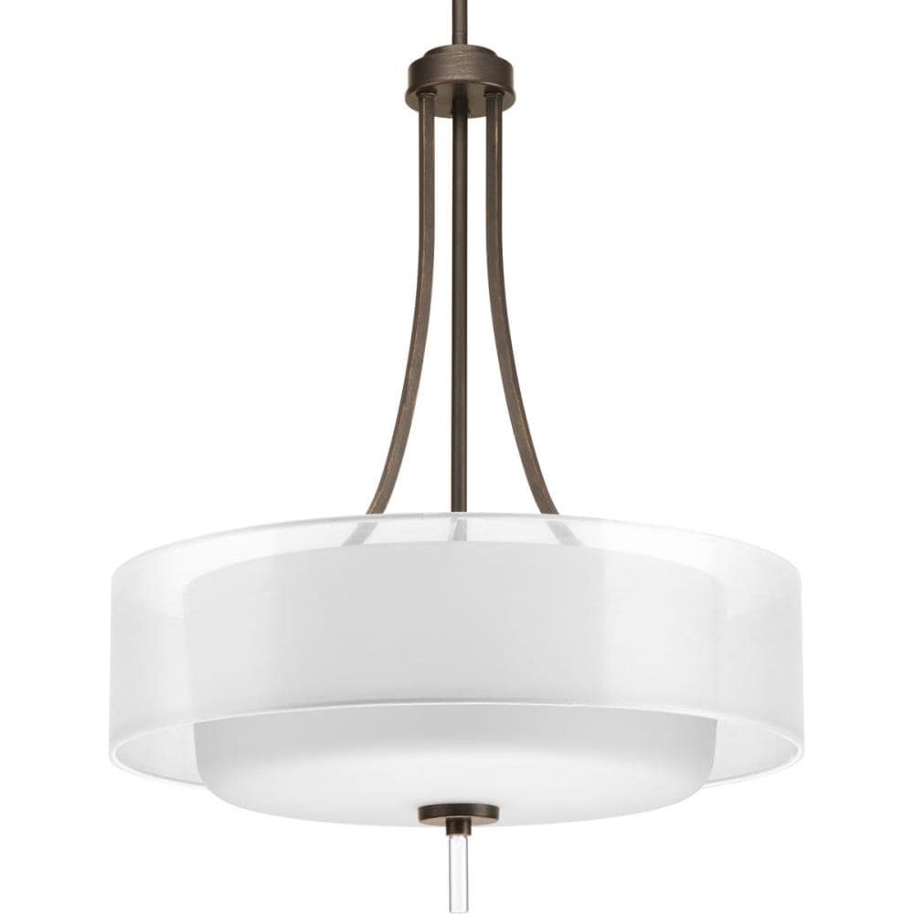 Progress Lighting Invite 4-Light Antique Bronze Transitional Chandelier