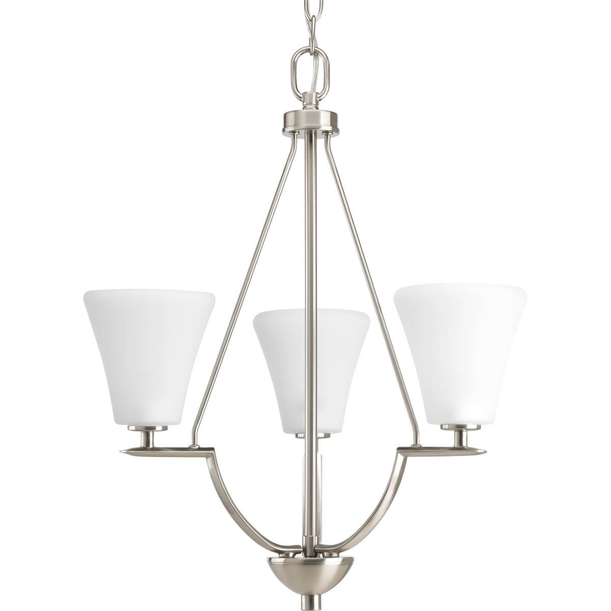 Progress Lighting Bravo 3-Light Brushed Nickel Transitional Chandelier
