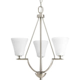 Progress Lighting Bravo 3-Light Brushed Nickel Transitional Chandelier
