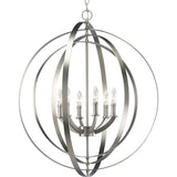 Progress Lighting Equinox 6-Light Gray Transitional Chandelier