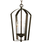 Progress Lighting Gather 3-Light Antique Bronze Traditional Geometric Medium Hanging Pendant Light