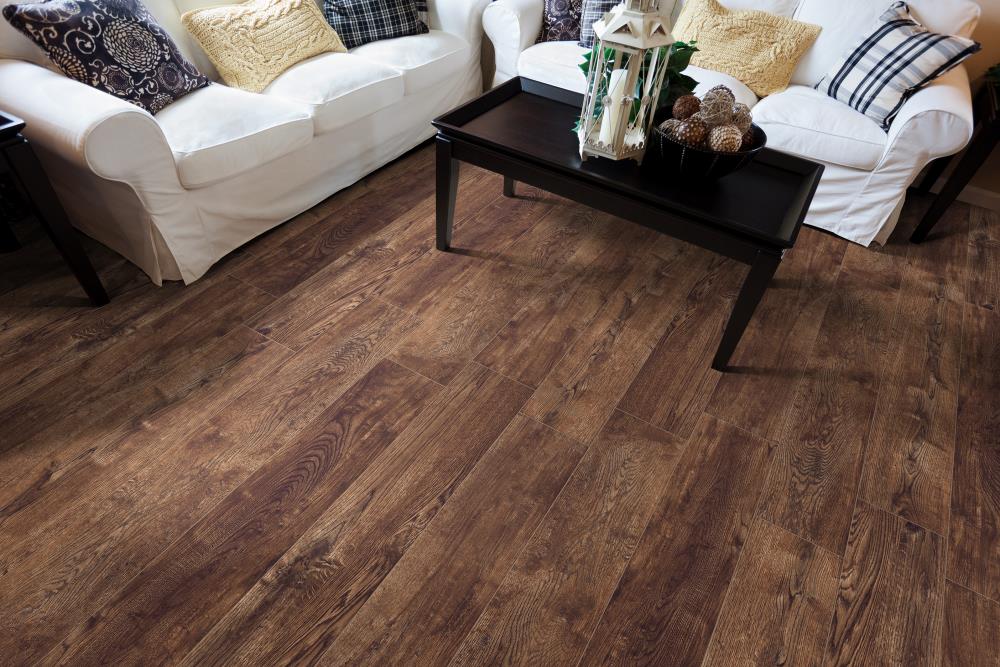 Style Selections Natural Timber Chestnut 8-in x 48-in Porcelain Wood Look Tile (Common: 8-in x 48-in; Actual: 47.4-in x 7.72-in)
