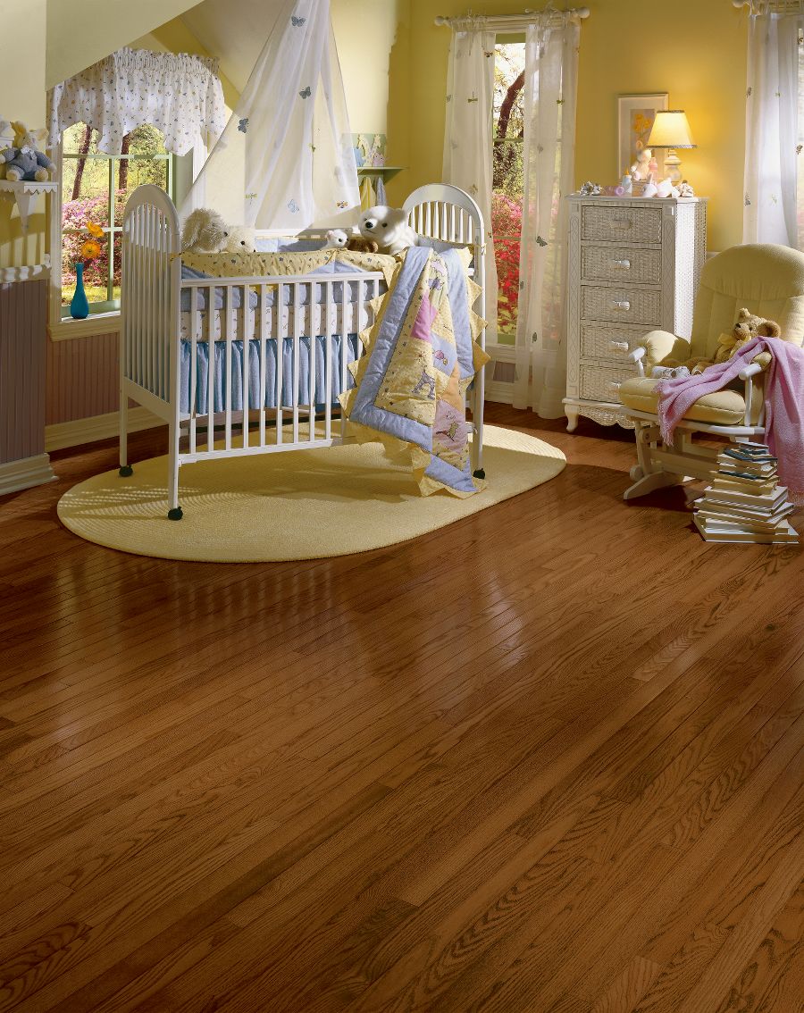 Bruce Manchester Saddle Oak 2-1/4-in W x 3/4-in T x Varying Length Smooth/Traditional Solid Hardwood Flooring (20-sq ft / Carton)