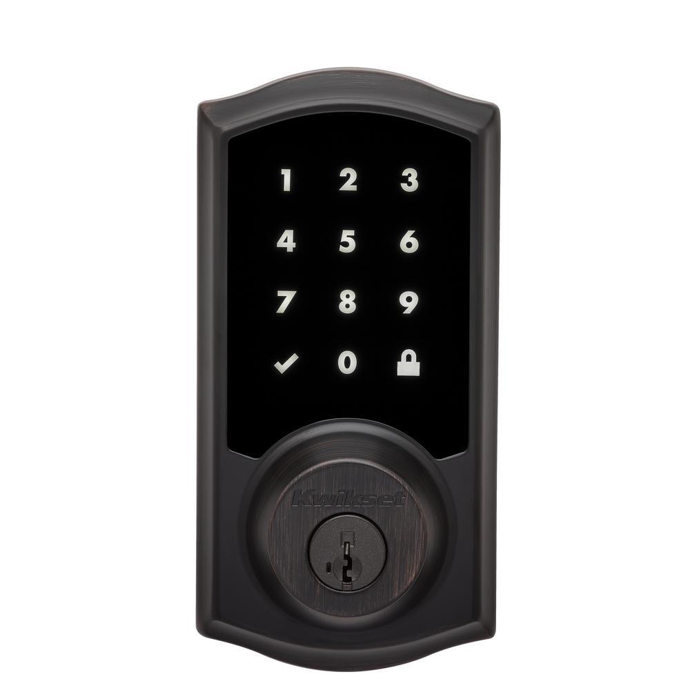Premis Touchscreen Smart Lock Satin Nickel Single Cylinder Electronic Deadbolt Featuring SmartKey Security - Super Arbor