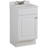 Project Source 18.6-in White Single Sink Bathroom Vanity with White Cultured Marble Top