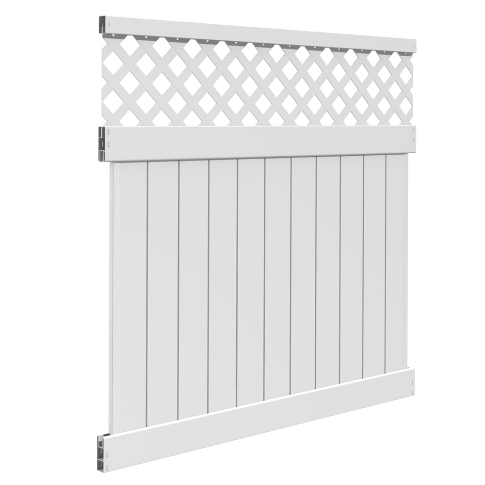Freedom Freeport 6-ft H x 6-ft W White Vinyl Fence Panel (Unassembled)