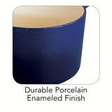 Gourmet 2.5 qt. Porcelain-Enameled Cast Iron Sauce Pan in Gradated Cobalt with Lid