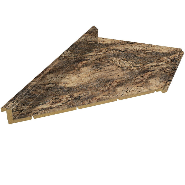 VT Dimensions Formica 6-ft Lapidus Brown FX Radiance Miter-Cut Laminate Kitchen Countertop with Integrated Backsplash