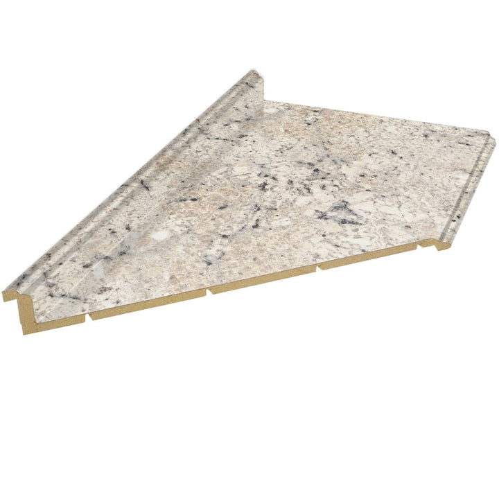 VT Dimensions Formica 6-ft Ouro Romano Etchings Left-Hand Miter-Cut Laminate Kitchen Countertop with Integrated Backsplash