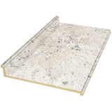 VT Dimensions Formica 8-ft Ouro Romano Etchings Straight Laminate Kitchen Countertop with Integrated Backsplash