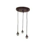 Portfolio French Bronze Transitional Cylinder 3-Light Pendant Canopy – Mix & Match Cluster Round