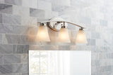 Portfolio Lyndsay 23-in 3-Light Satin Nickel Transitional Vanity Light Bar