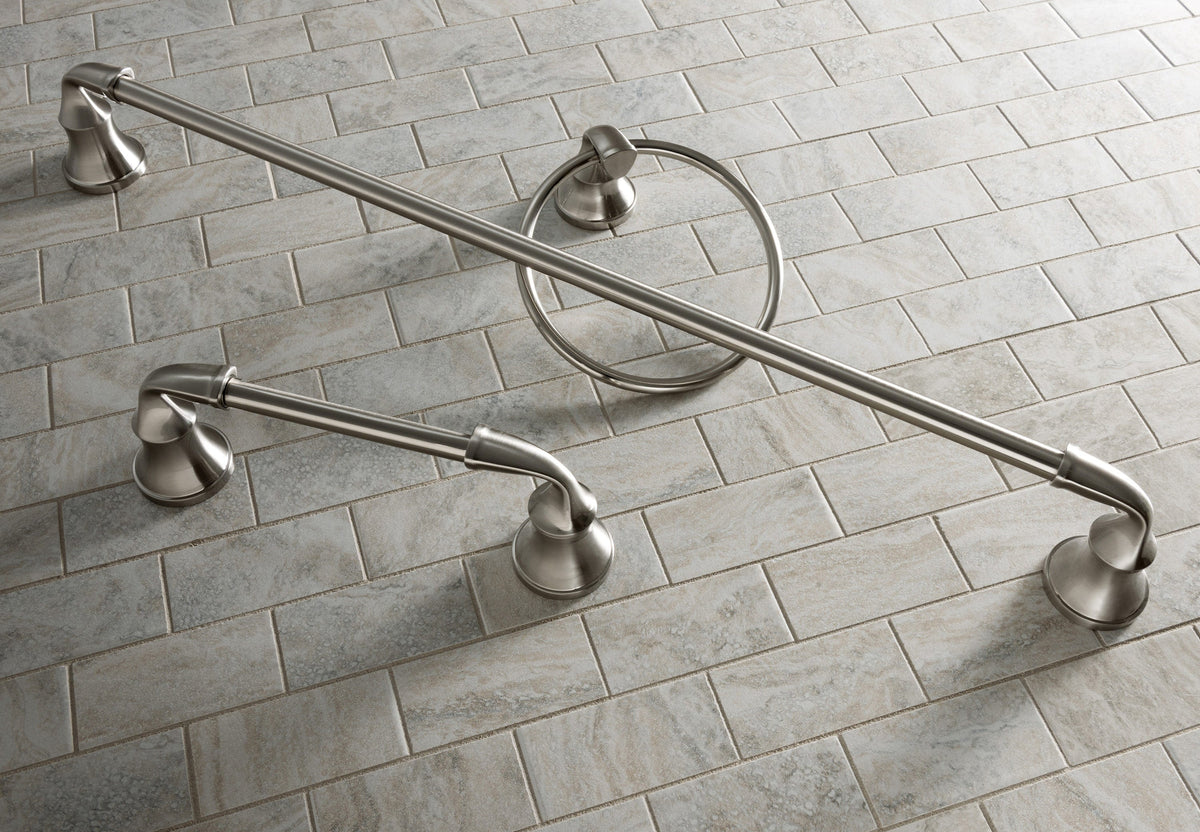 Delta Lorain Brushed Nickel Wall Mount Single Towel Ring