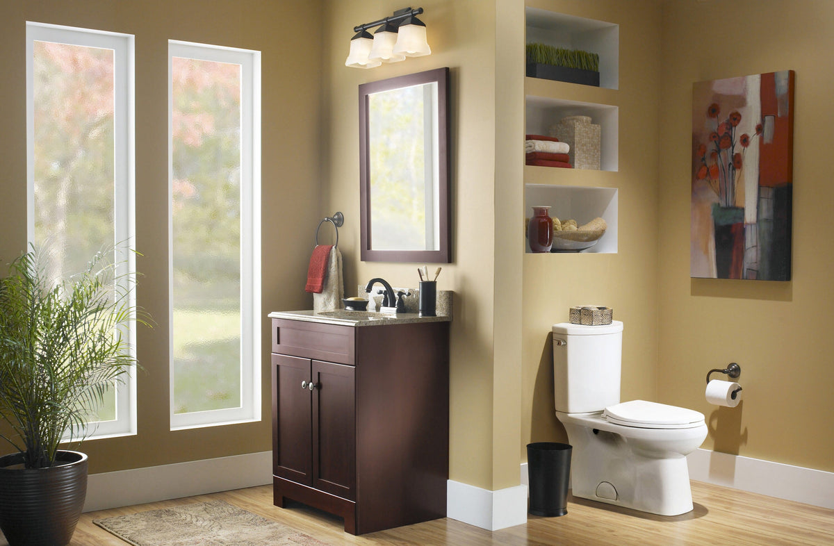 Delta Windemere Oil Rubbed Bronze 2‑Handle 4-in Centerset WaterSense Bathroom Sink Faucet with Drain