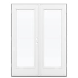 JELD-WEN 60-in x 80-in 4-9/16-in Low-E Currant Fiberglass French Right-Hand Outswing Double Patio Door
