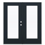 JELD-WEN 72-in x 80-in 4-9/16-in Low-E Eclipse Fiberglass French Right-Hand Outswing Double Patio Door