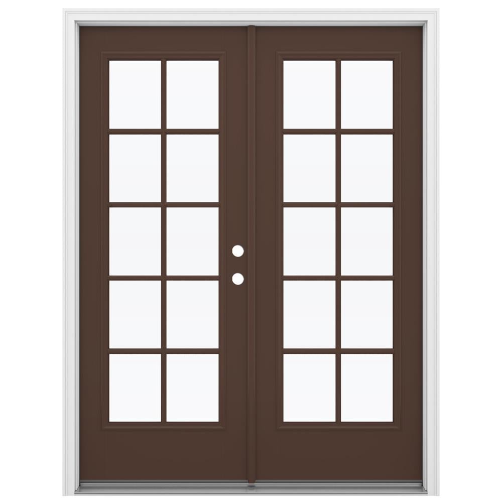 JELD-WEN 60-in x 80-in Fiberglass French, Left-hand inswing – primary product view