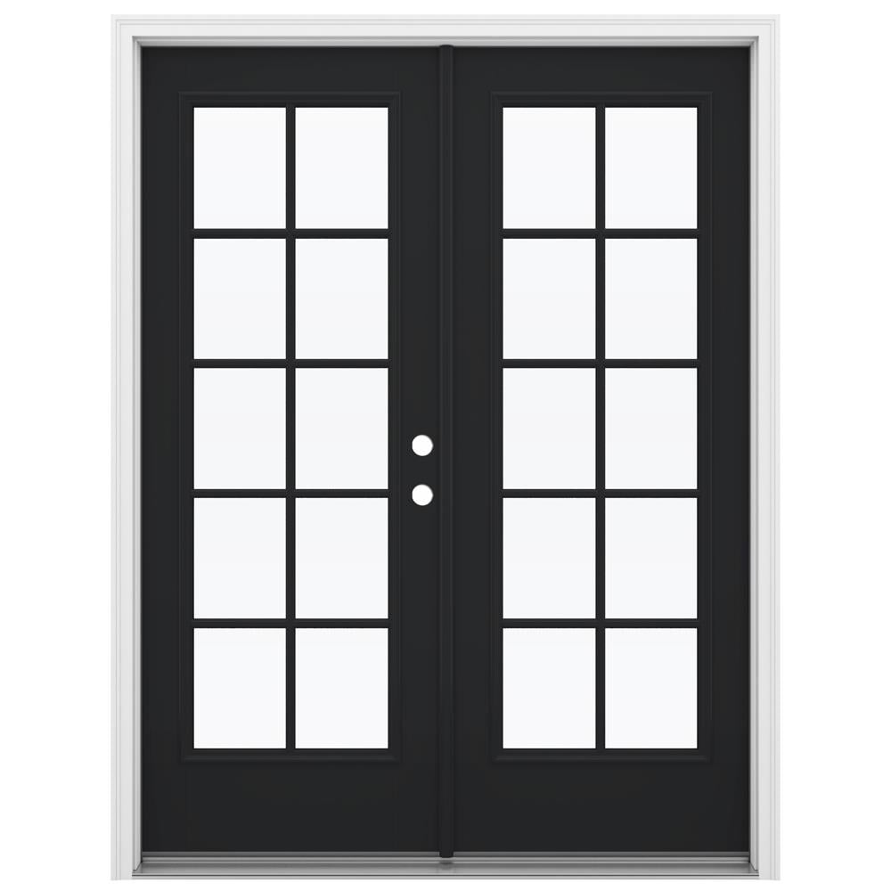 JELD-WEN 60-in x 80-in Fiberglass French, Left-hand inswing – primary product view