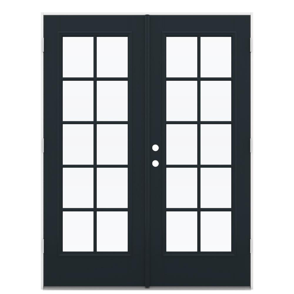 JELD-WEN 60-in x 80-in Fiberglass French, Left-hand outswing – primary product view