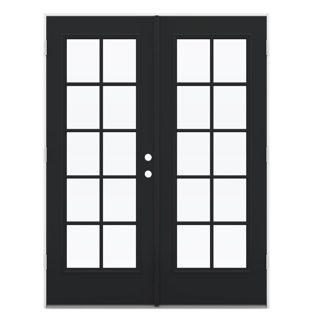 JELD-WEN 60-in x 80-in Fiberglass French, Right-hand outswing – primary product view