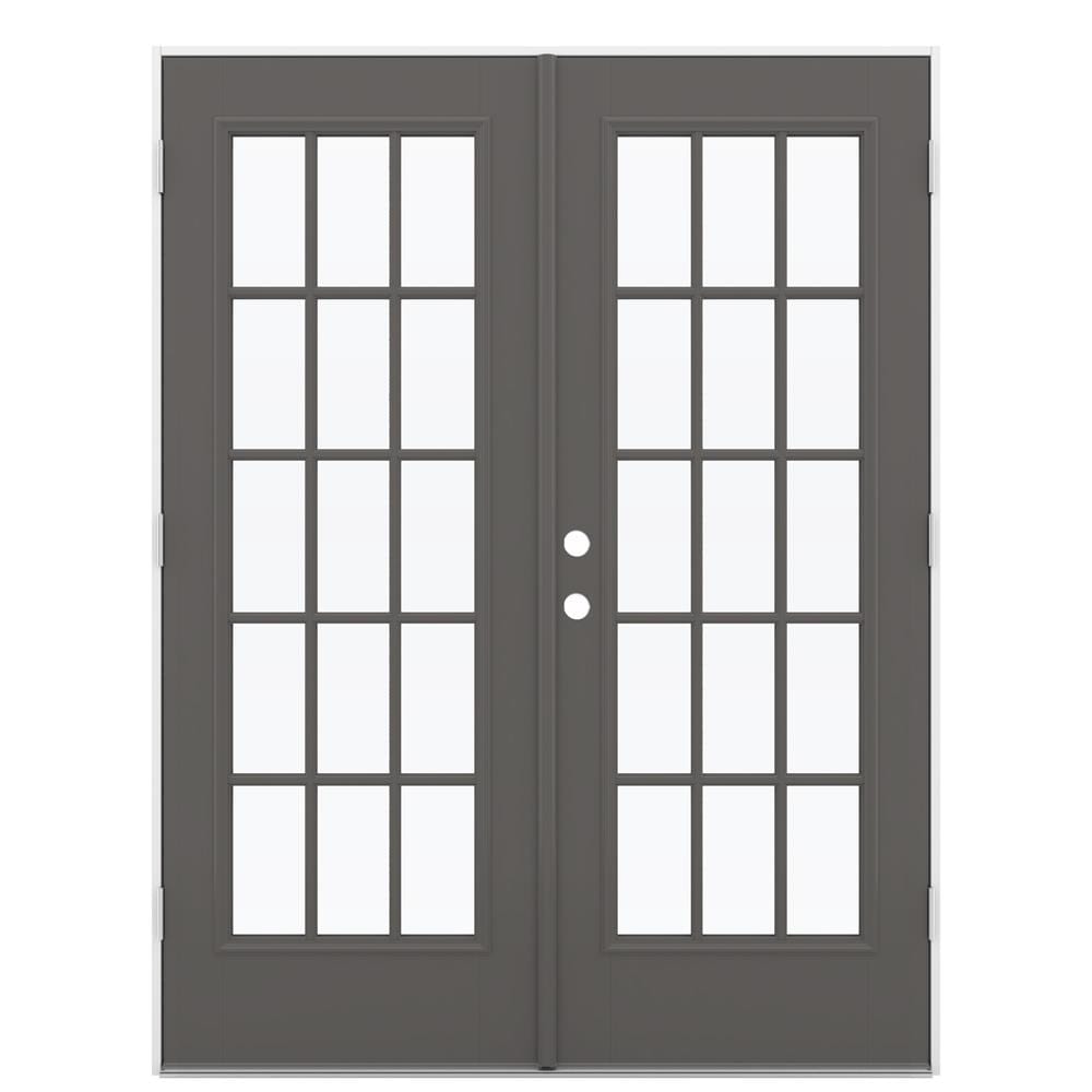 JELD-WEN 60-in x 80-in Fiberglass French, Left-hand outswing – primary product view