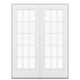 JELD-WEN 60-in x 80-in Fiberglass French, Right-hand outswing – primary product view
