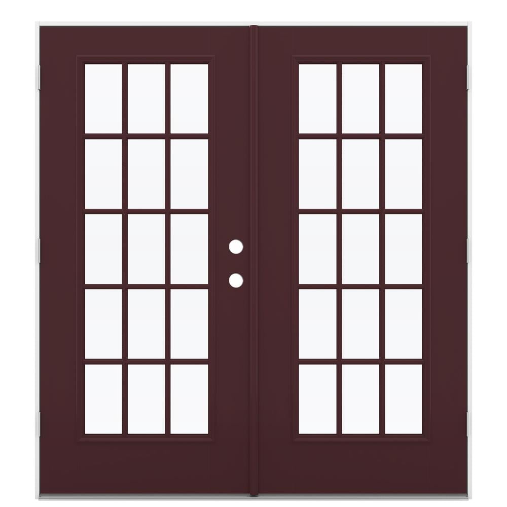JELD-WEN 72-in x 80-in Fiberglass French, Right-hand outswing – primary product view