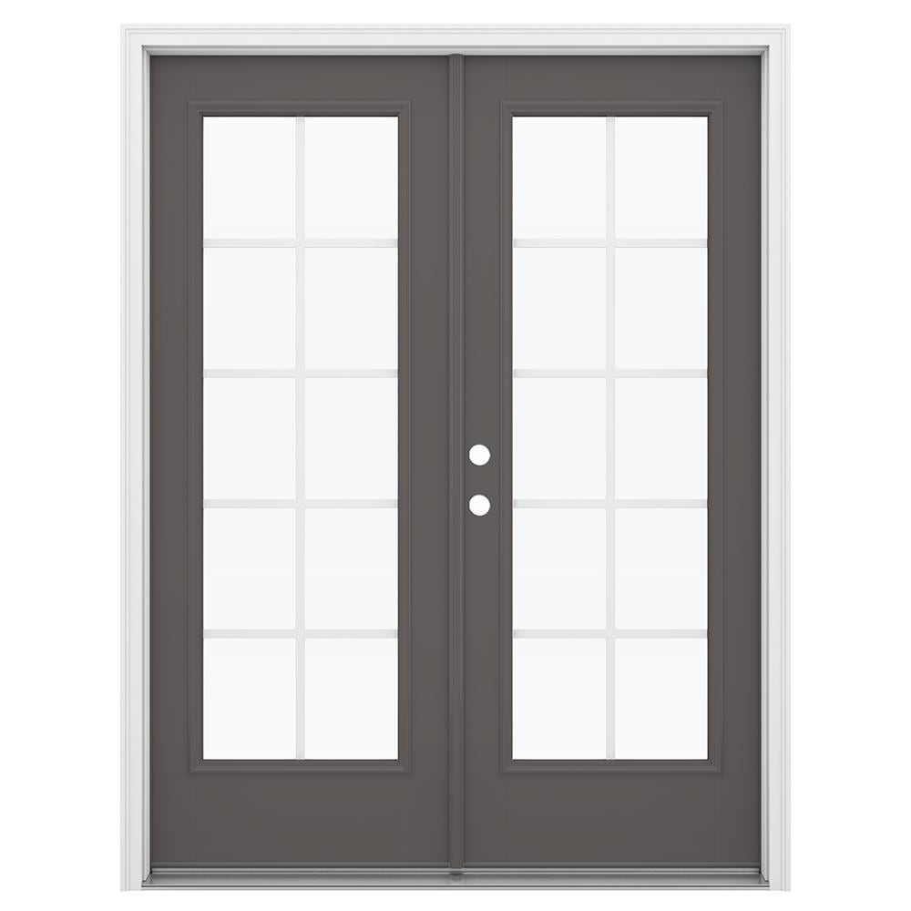 JELD-WEN 60-in x 80-in Fiberglass French, Right-hand inswing – primary product view