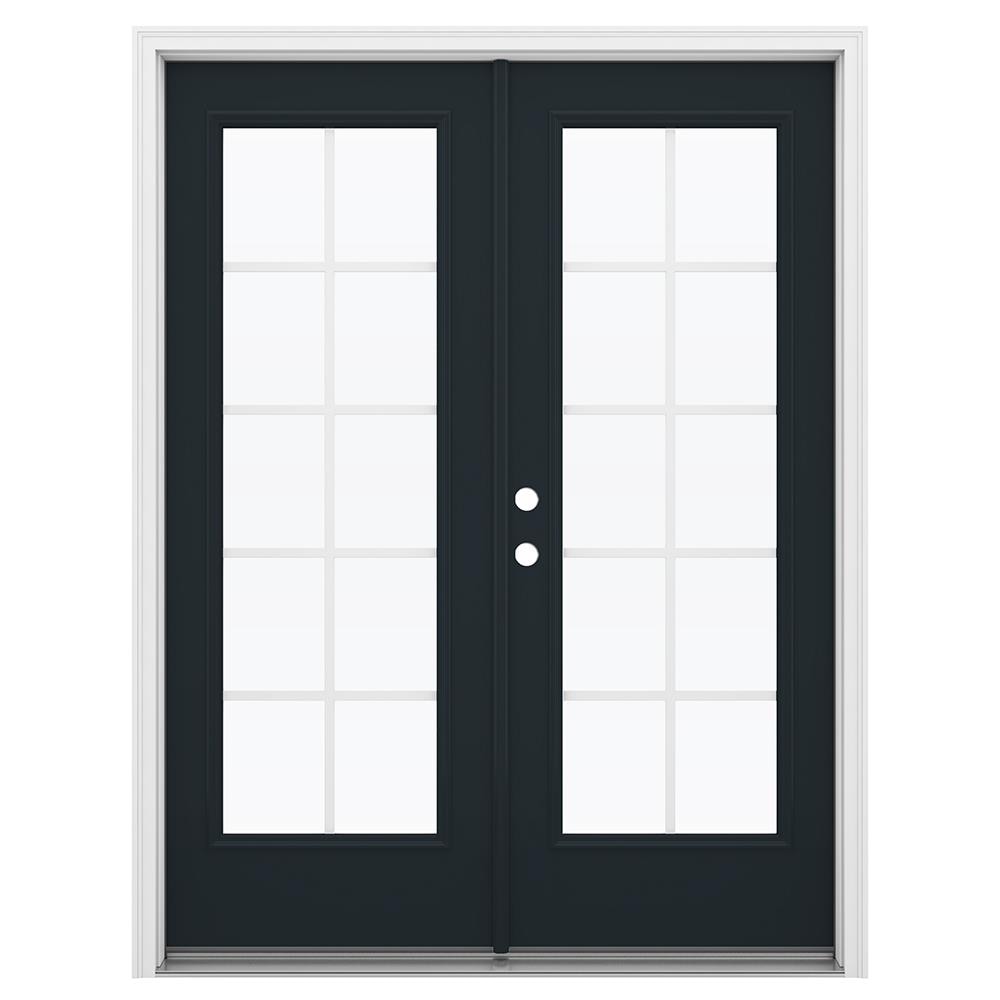 JELD-WEN 60-in x 80-in Fiberglass French, Right-hand inswing – primary product view