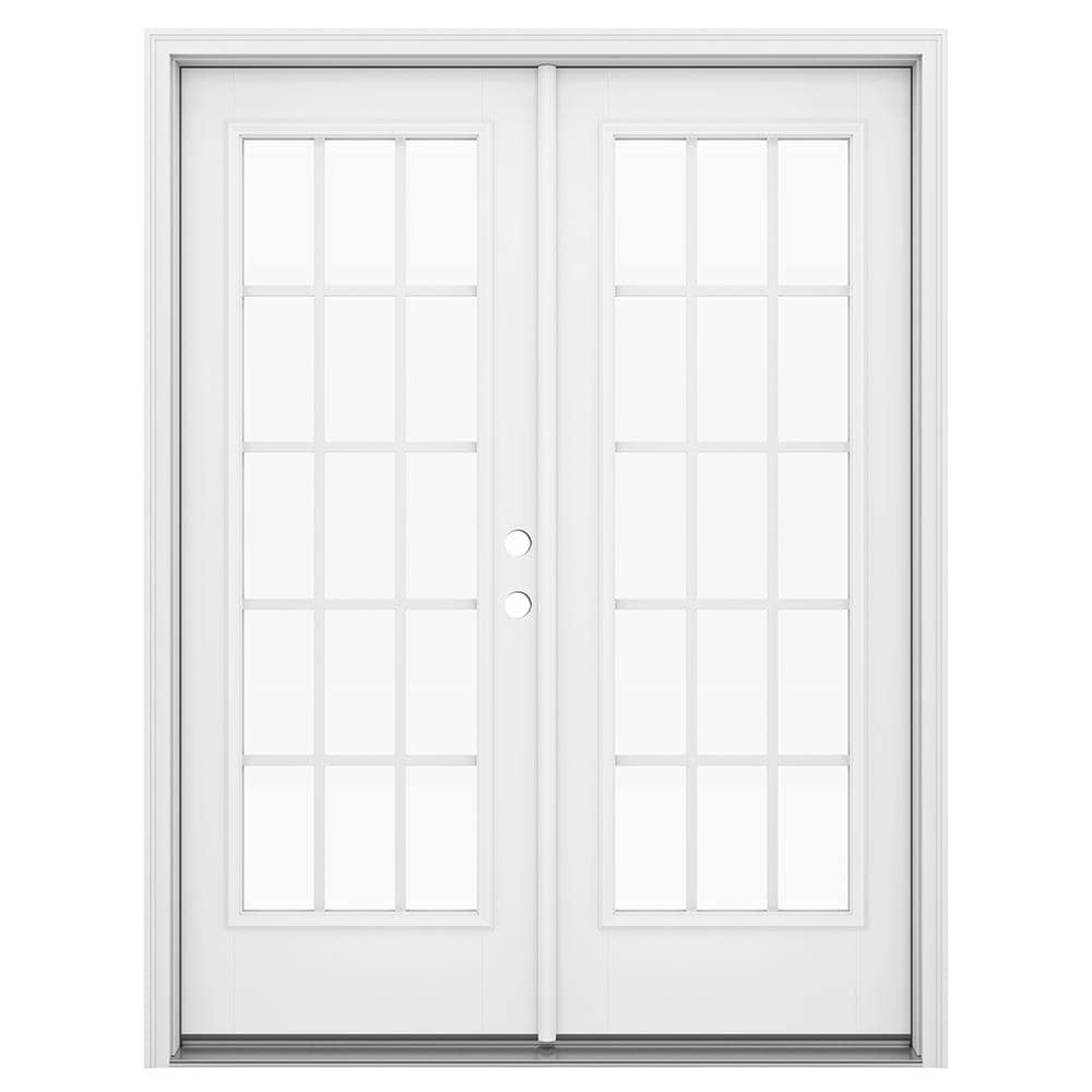 JELD-WEN 60-in x 80-in Fiberglass French, Left-hand inswing – primary product view
