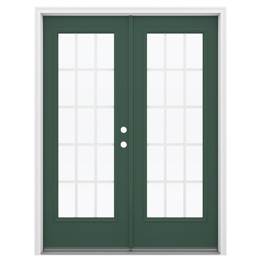 JELD-WEN 60-in x 80-in Fiberglass French, Left-hand inswing – primary product view