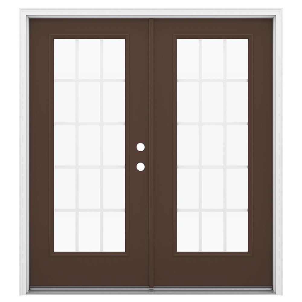 JELD-WEN 72-in x 80-in Fiberglass French, Left-hand inswing – primary product view