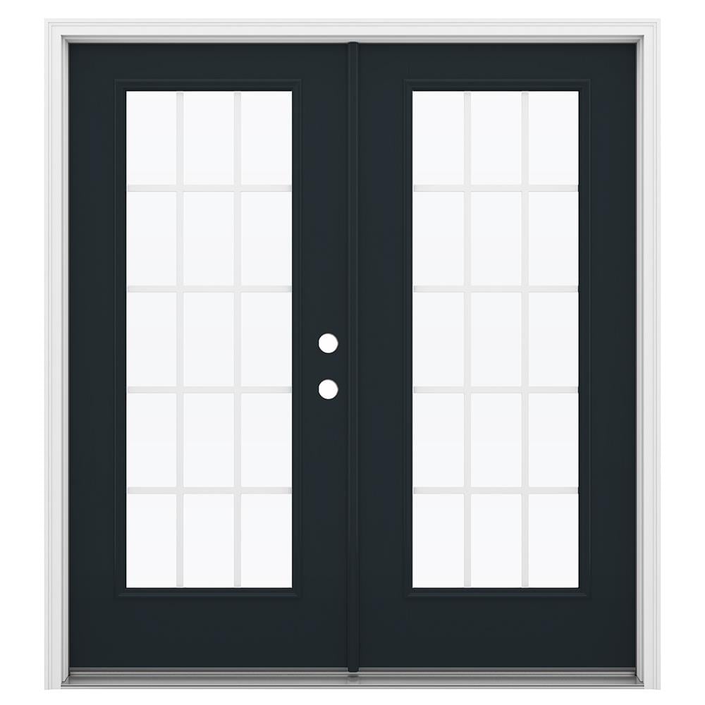 JELD-WEN 72-in x 80-in Fiberglass French, Left-hand inswing – primary product view