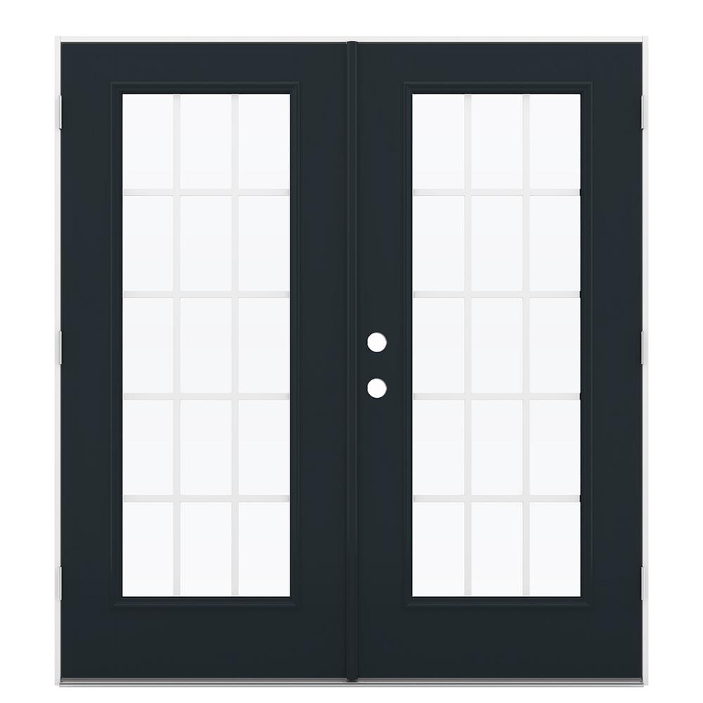 JELD-WEN 72-in x 80-in Fiberglass French, Left-hand outswing – primary product view