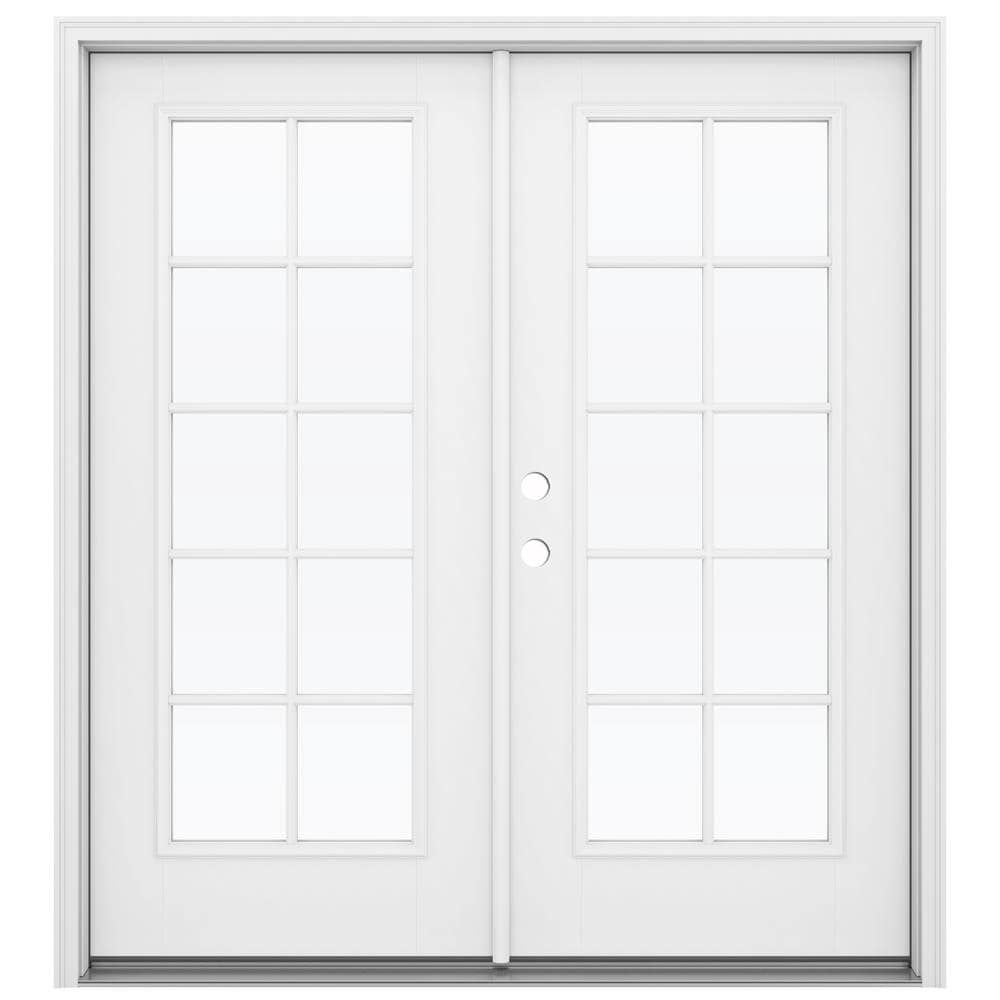 JELD-WEN 72-in x 80-in Fiberglass French, Right-hand inswing – primary product view