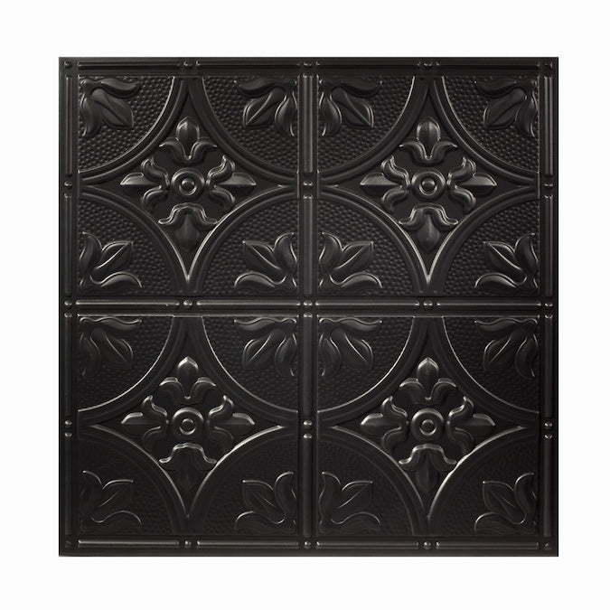 Genesis 2-ft x 2-ft Antique Black PVC Drop Ceiling Tile (1-Pack, 4-sq ft / Case)
