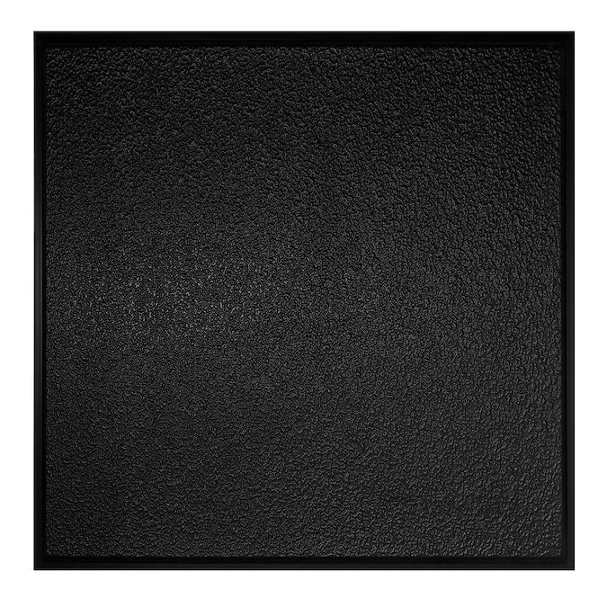 Genesis 2-ft x 2-ft Stucco Pro Revealed Edge Black PVC Drop Ceiling Tile (1-Pack, 4-sq ft / Case)