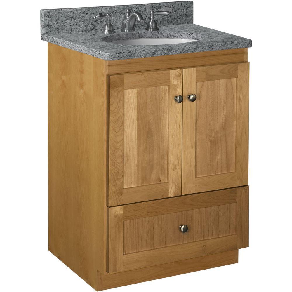Shaker 42 in. W x 21 in. D x 34.5 in. H Vanity Cabinet Only in Natural Alder - Super Arbor