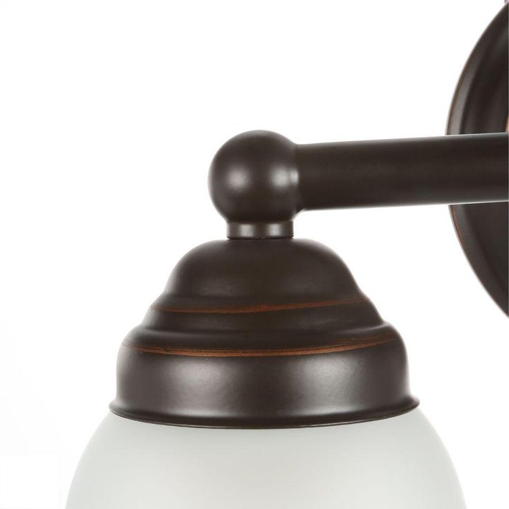 Ashhurst 2-Light Oil Rubbed Bronze Vanity Light with Frosted Glass Shades