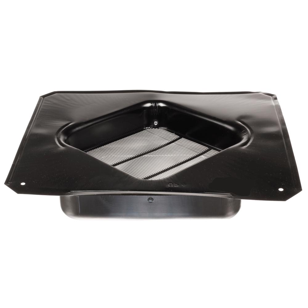 50 sq. in. NFA Aluminum Square-Top Roof Static Vent in Black - Super Arbor