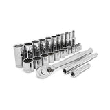 Crescent 25-PC 3/8-in Dr Std and Deep SAE MTS