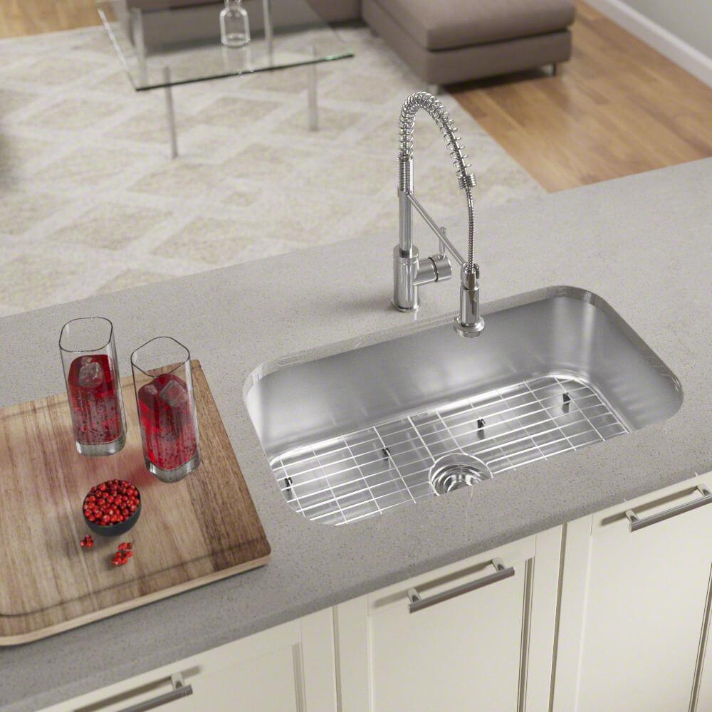 Undermount Stainless Steel 32 in. Single Bowl Kitchen Sink in 16-Gauge - Super Arbor