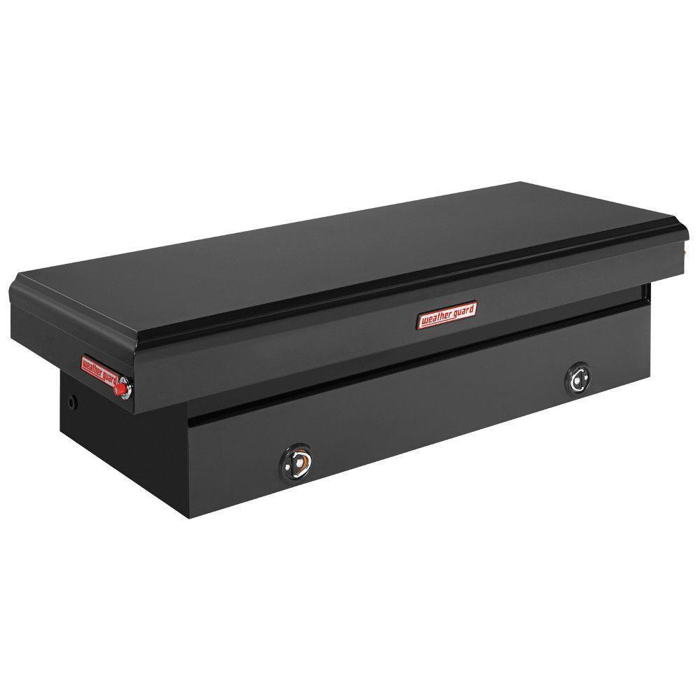 Weather Guard 71.5 in. Matte Black Steel Full Size Crossbed Truck Tool Box - Super Arbor