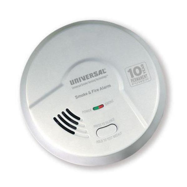 10 Year Sealed, Battery Operated, Dual Sensing 2-In-1 Kitchen Smoke and Fire Detector, Microprocessor Intelligence - Super Arbor