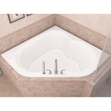 Beryl 5 ft. Acrylic Corner Drop-in Air Bathtub in White - Super Arbor