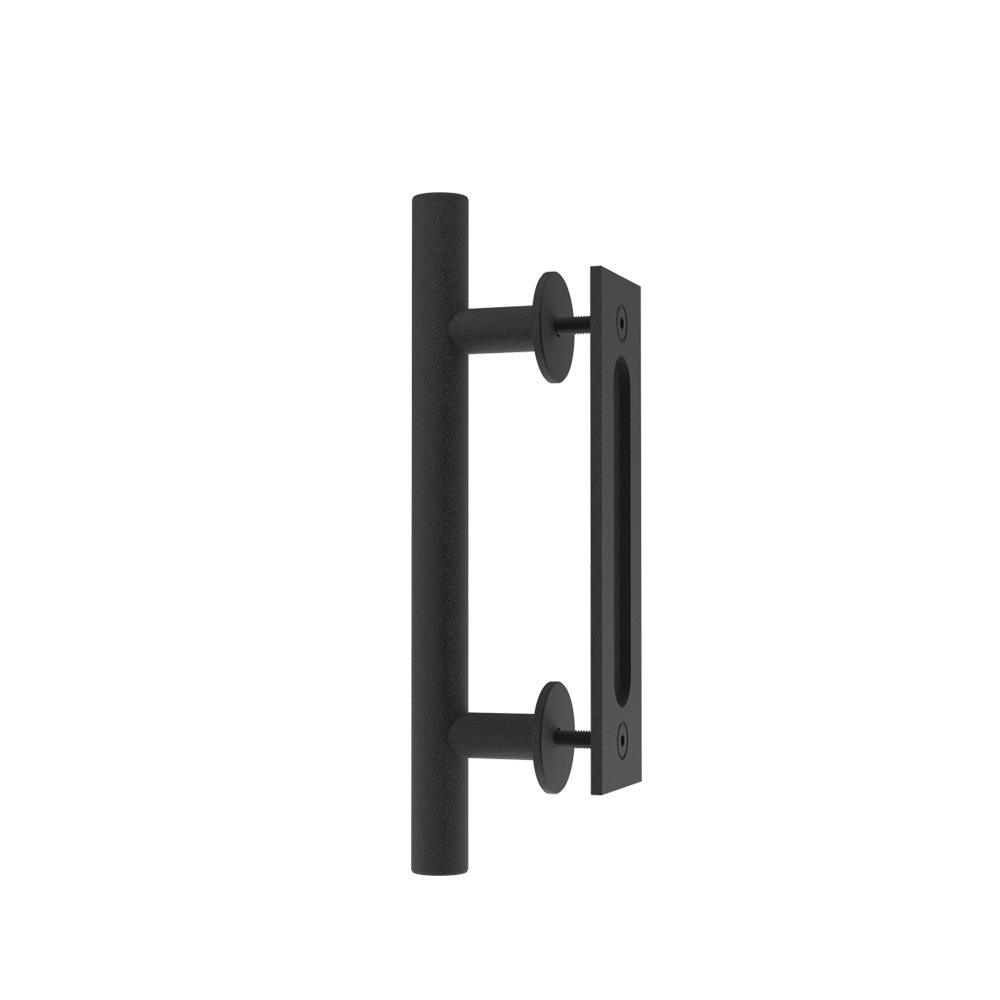 12 in. Stainless Steel Ladder Pull and Flush Sliding Barn Door Handle Set - Super Arbor