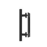 12 in. Stainless Steel Ladder Pull and Flush Sliding Barn Door Handle Set - Super Arbor