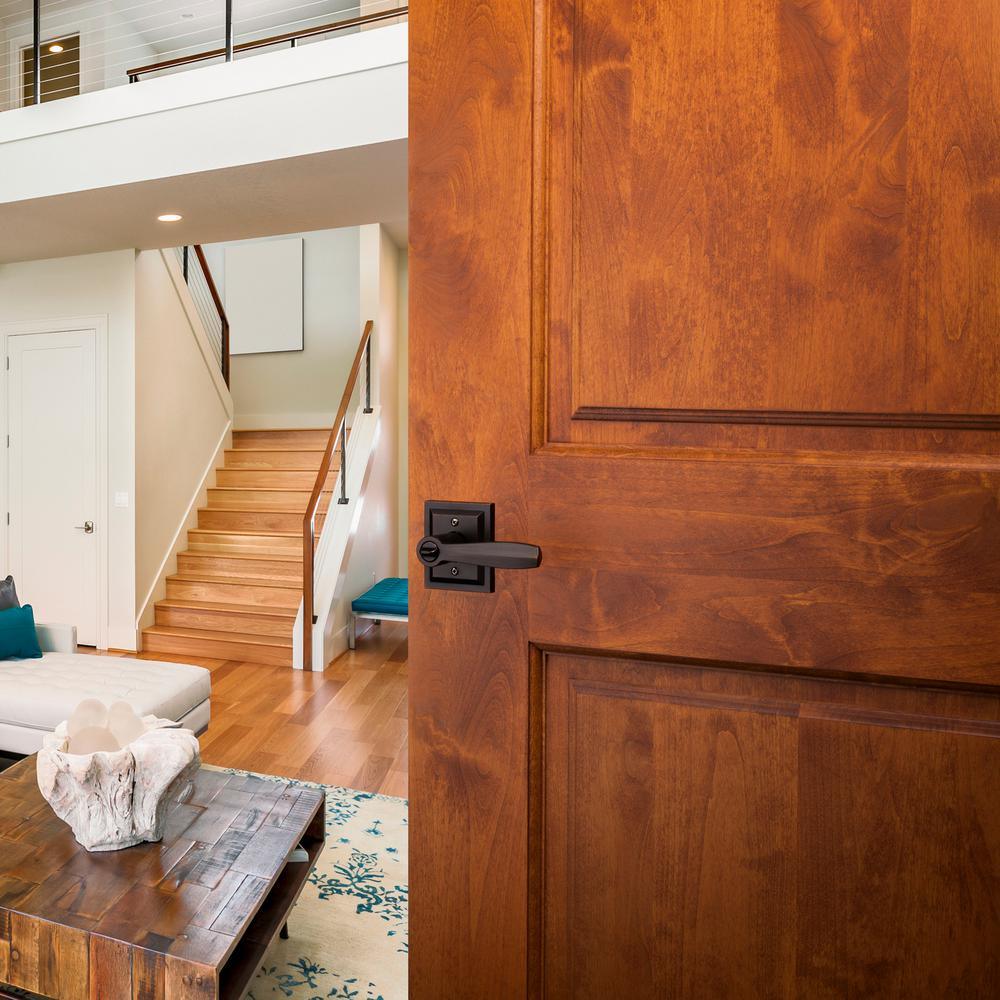 Torrey Venetian Bronze Low Profile Rose Keyed Entry Door Lever Featuring SmartKey Security - Super Arbor